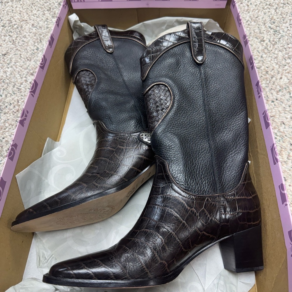 👢 Brighton Toby Leather Western Boots – NEW – Women’s 6.5 - Picture 3 of 4